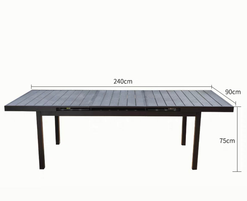 castello outdoor dining tables 180-240cm extensible table